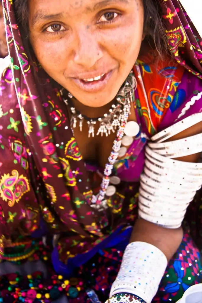 a sad look in a once so proud Rabari woman