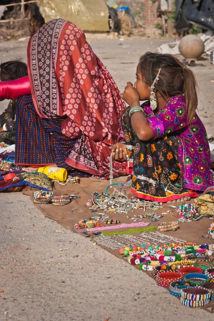 Souvenir display by the Rabari